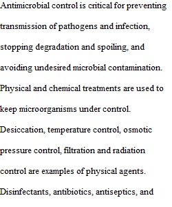 Antimicrobial Control